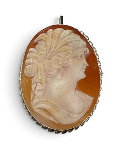 Brosche Mandile 1922 Dame Cammei  in Silber Conchiglia 2MSPCM35.9.26 - 2MSPCM35.9.26